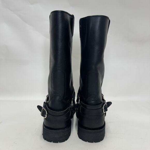 Vintage Harley-Davidson Motorcycle Flame Logo Boots “Black” main image 9